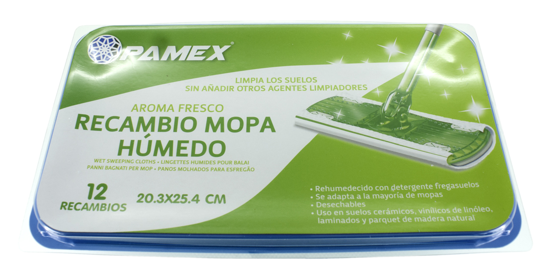 RECAMBIO MOPA HUMEDO 20.3X25.4 SET 12 – Productos para la limpieza