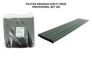 PAJITAS GRUESAS XUPLIT GROS PROFESIONAL SET 200