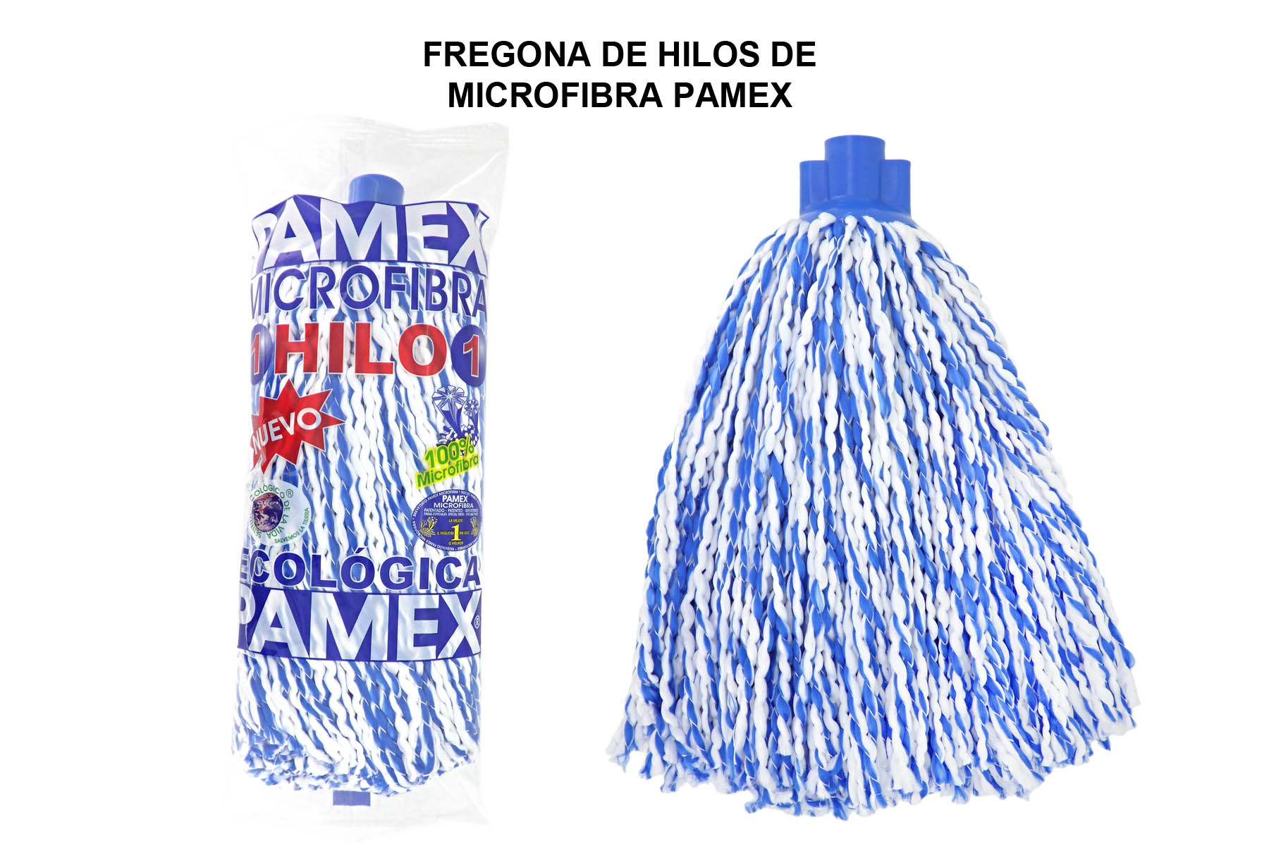 Fregona hilo de microfibra color gran volumen Pamex