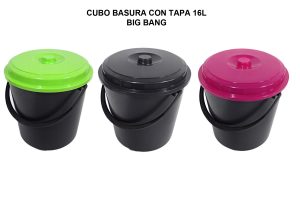 CUBO BASURA CON TAPA 16L BIG BANG