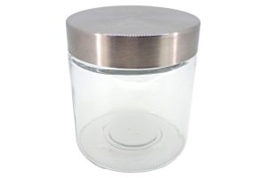 GLASS CONTAINER WITH METALLIC SCREW LID 0.7L