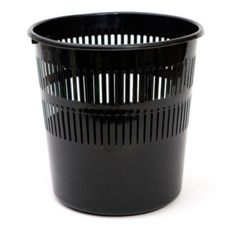 PAPELERA PLASTICO REJILLA NEGRA
