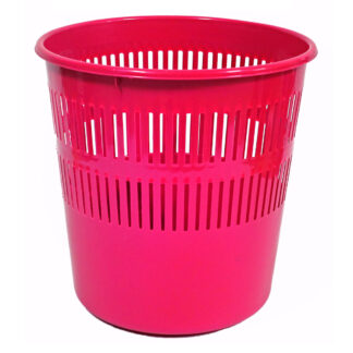 PAPELERA PLASTICO REJILLA FUCSIA