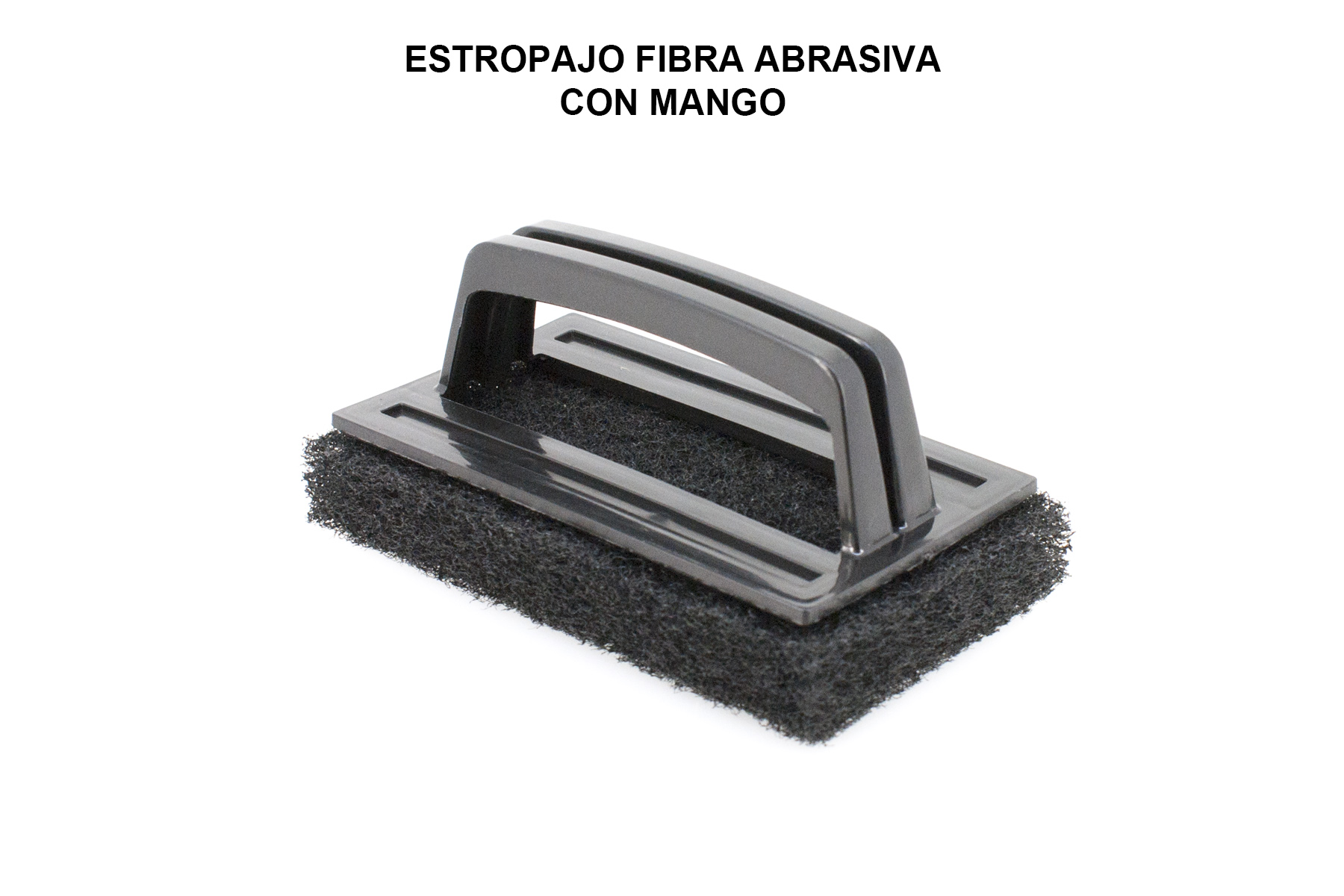 ESTROPAJO FIBRA ABRASIVA CON MANGO – Productos para la limpieza del hogar