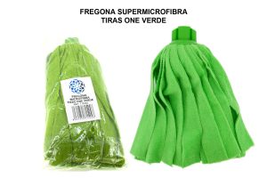 FREGONA SUPERMICROFIBRA TIRAS ONE VERDE